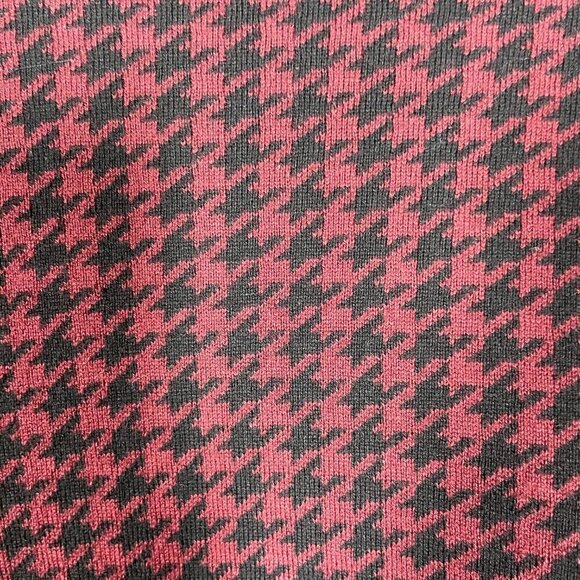 dennis basso Women's Red Black Open Cardigan Sweater M Cotton Blend! - Picture 4 of 5